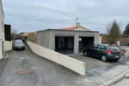 Garage en béton avant enduit